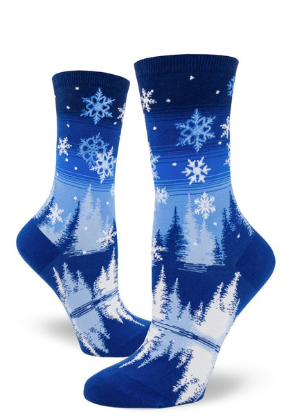 Women's Snowflakes Crew (Into The Blue)