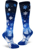Women's Snowflakes Knee High (Into The Blue)