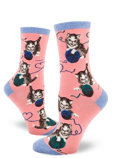 Women's String Cat Crew (Peach)