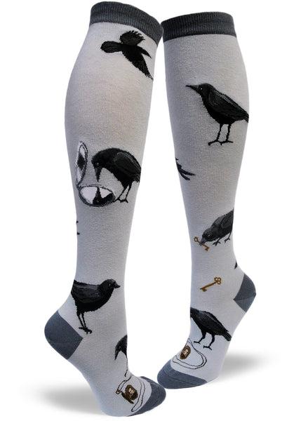 ZZNB-9/24_Women's Curious Crows Knee High (Frost)