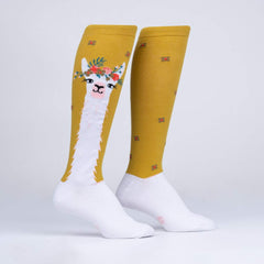 ZZNB-8/24_Women's Llama Queen Knee High