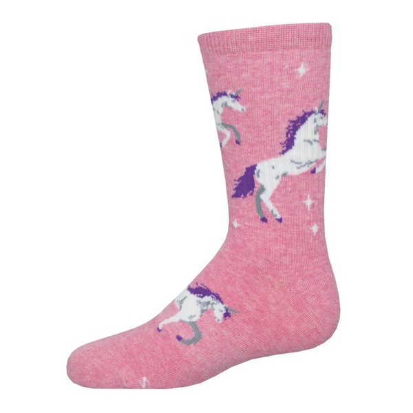 OOS-2/1_Kid's Unicorn Stars Crew (Pink Heather)