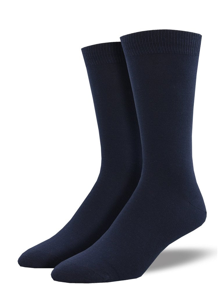 ZZNA-9/23_Men's King Bamboo Solid Crew (Navy)