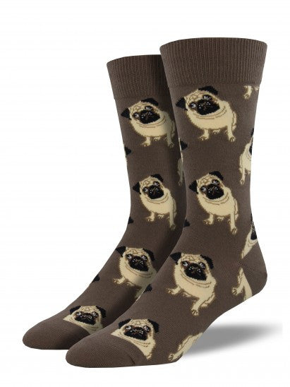 Men's Pugs Crew (Brown)
