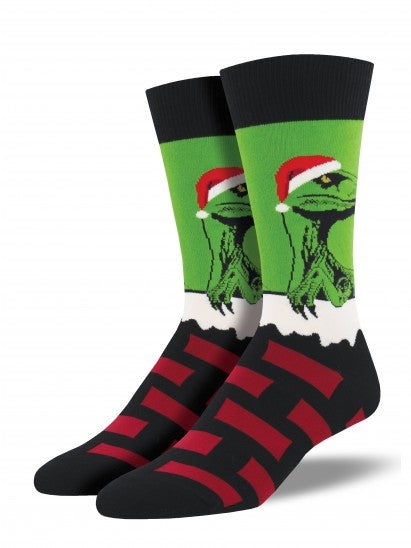 Men's Raptor Claus Crew (Green Habanero)