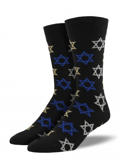 ZZNB-8/24_Men's Star Of David Crew (Black)