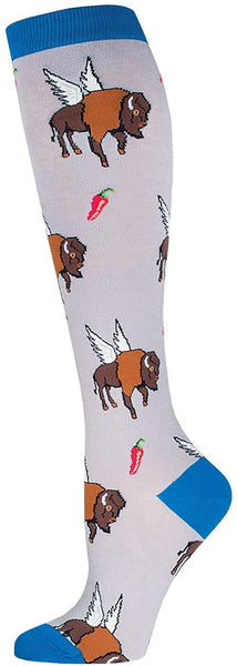 ZZNB-11/24_Women's Buffalo Wings Knee High (Gray)