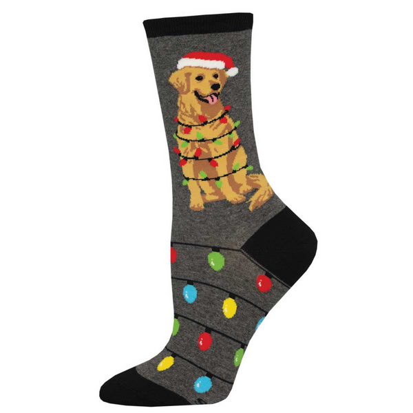 Women's Dog Gone Lights Crew (Gray Heather)