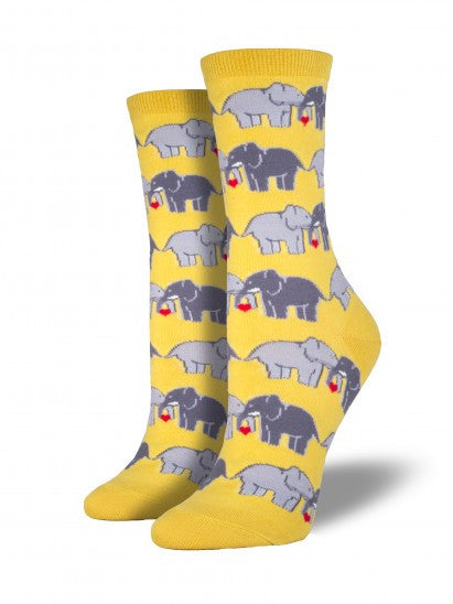 Women's Elephant Love Crew (Buttercup)