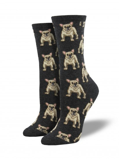 OOS_Women's Frenchie Crew (Charcoal Heather)