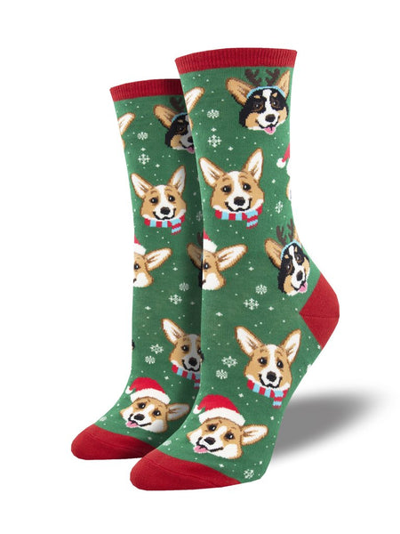 OOS_Women's Happy Pawlidays Crew (Green)