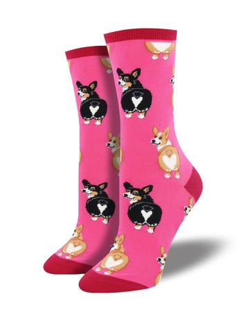Women's Corgi Butt Crew (Pink)