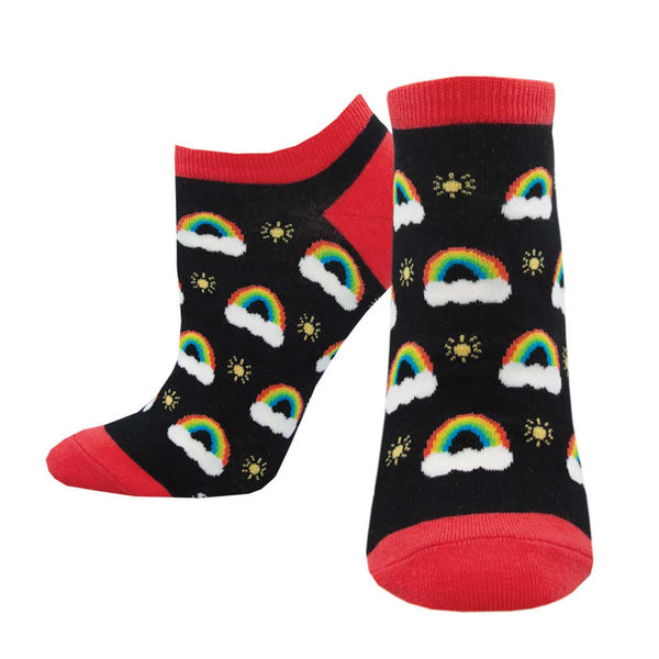 Women's Sunshine and Rainbows Ankle (Black)