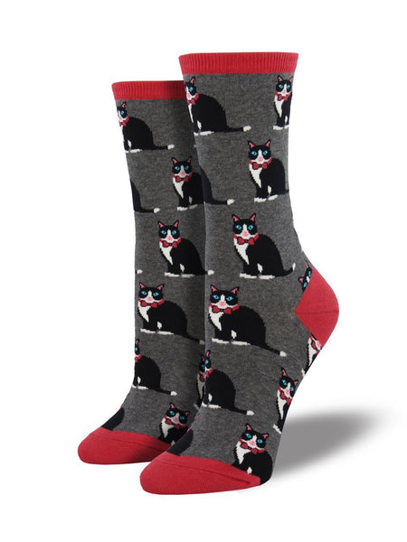 Women's Tuxedo Cats Crew (Heather Gray)