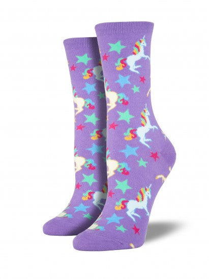 Women's Unicorn Crew (Bright Purple)