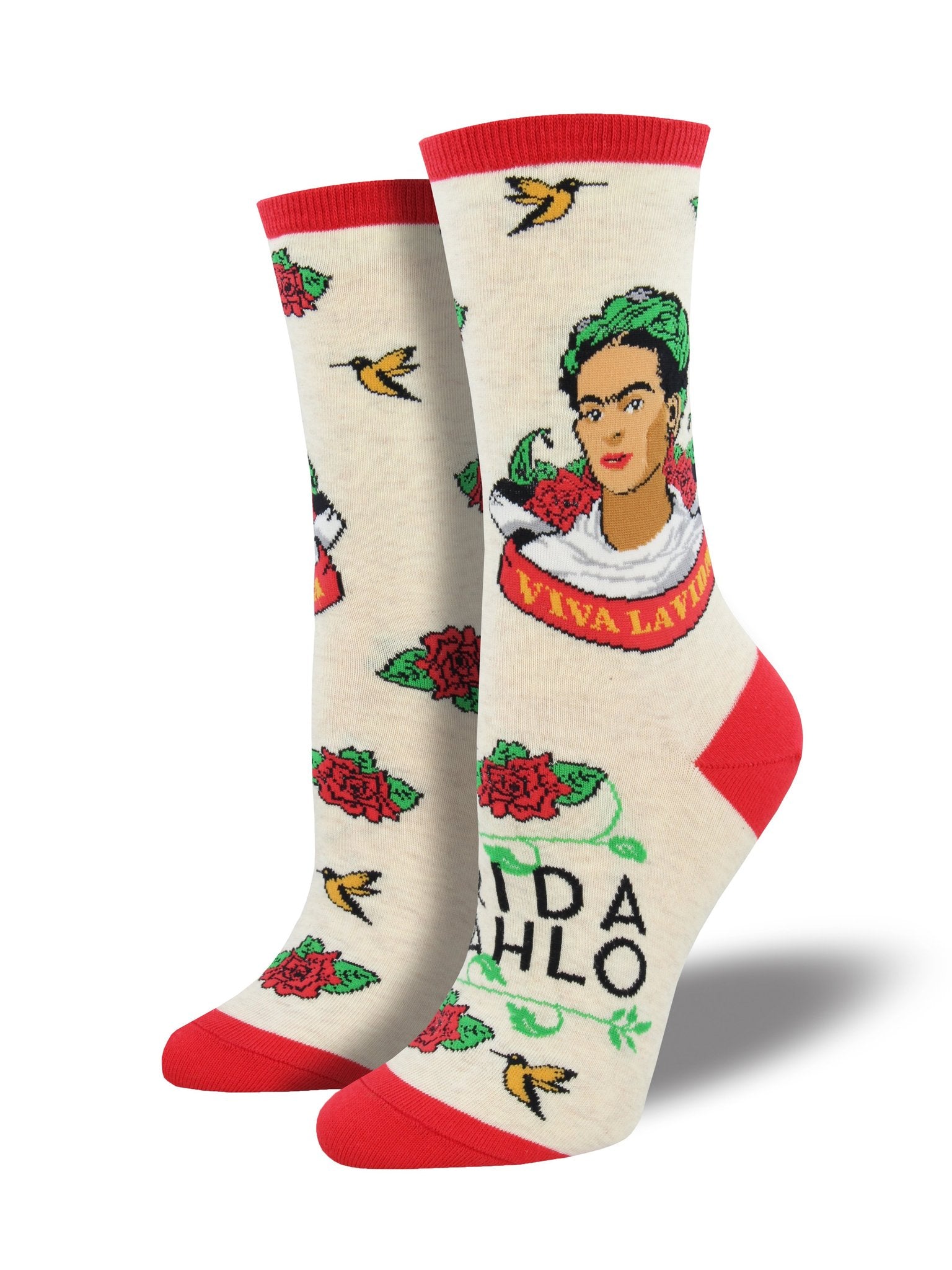 Women's Viva La Frida Crew (Ivory Heather)