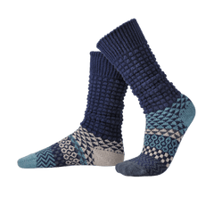 Fusion Slouch Crew Socks - Cerulean